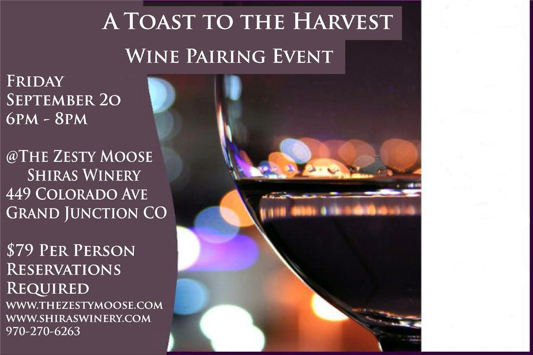 A Toast to the Harvest Wine Pairing Dinner 2024